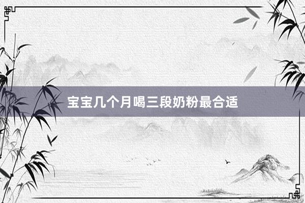 宝宝几个月喝三段奶粉最合适