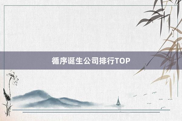 循序诞生公司排行TOP
