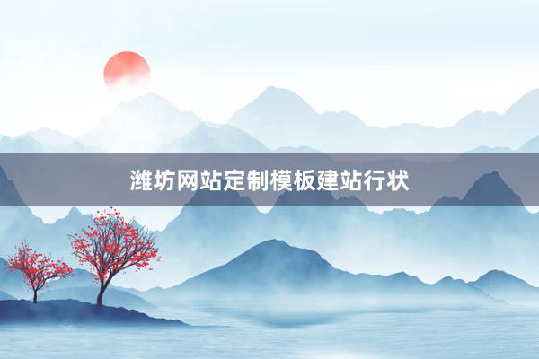 潍坊网站定制模板建站行状